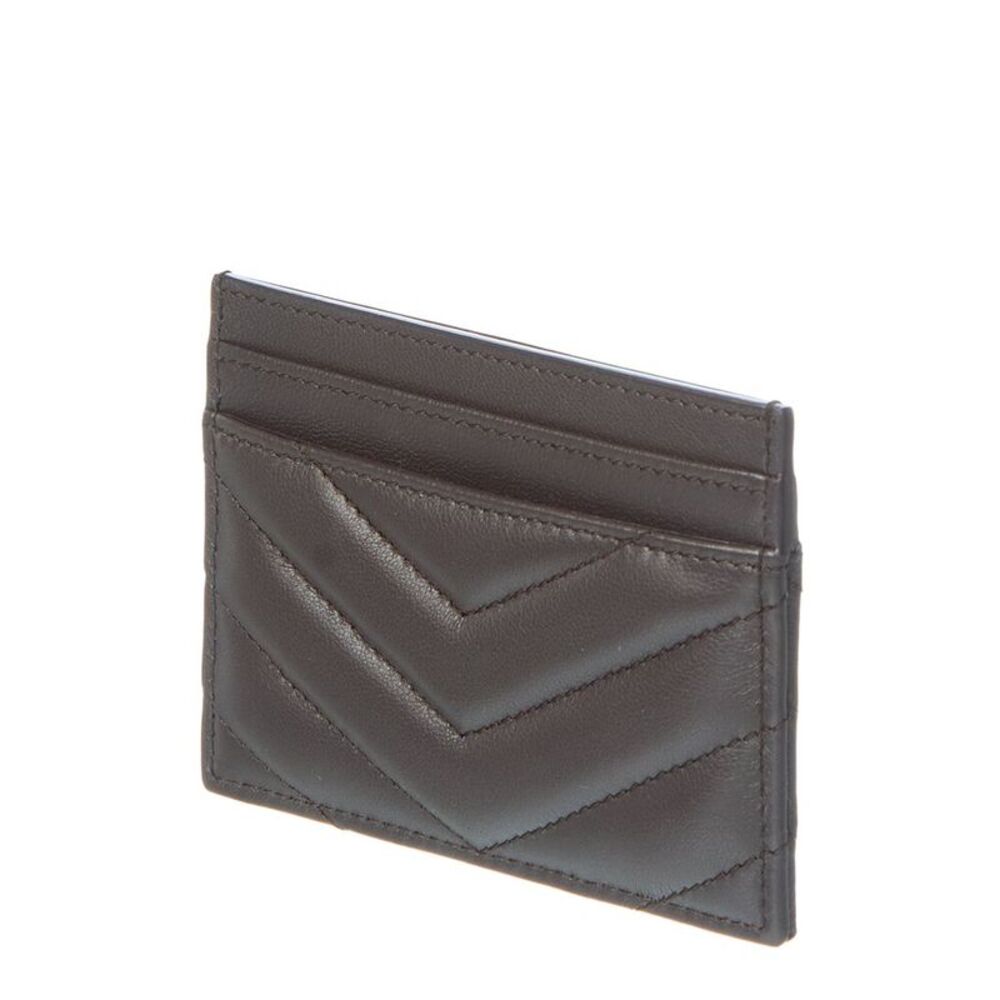 Saint Laurent Monogram Matelasse Leather Card Holder - Picture 2 of 4
